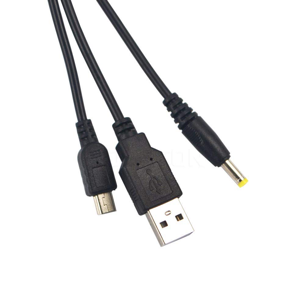 2 in 1 USB 2.0 Data Transfer Sync Charge Charger Cable Cord for PSP 2000 3000 PS Vita Replacement