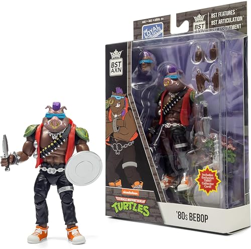 The Loyal Subjects BST AXN Teenage Mutant Ninja Turtles Bebop 80's 5" Action Figure with Accessories