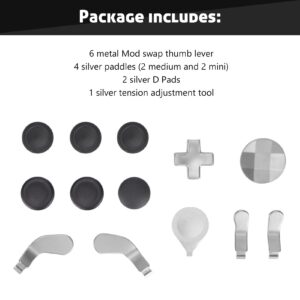 13 in 1 Metal Thumbsticks for Xbox One Elite Series 2,Metal Mod 6 Swap Joystick,Paddles,D Pads,for Elite Series 2 Controller Accessory Parts,Game Accessory Replacement