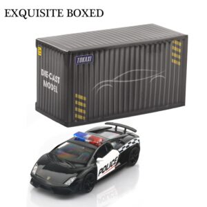 TOKAXI 1/36 Scale Police Car Toy,Diecast Cars,Car Models,Pull Back Vehicles Toy Cars,Cars Gifts for Boys Girls