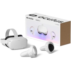 oculus quest 2 advanced all-in-one virtual reality gmaing vr headset 128gb set, white