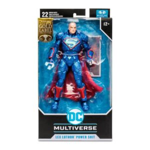 DC Multiverse Comics 7 Inch Action Figure Exclusive - Lex Luthor Power Suit Blue Gold Label (TM15196)