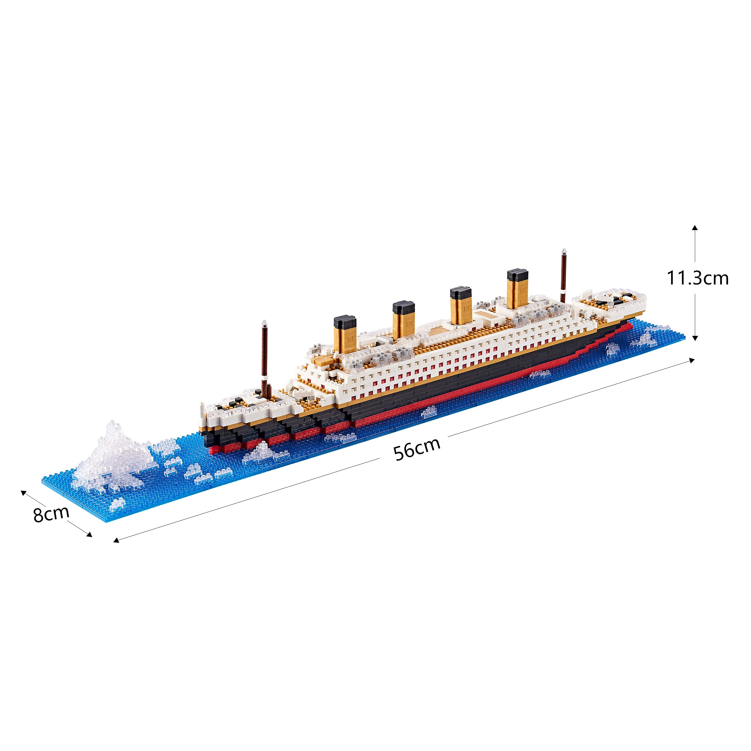 JXRLMB Titanic Micro Mini Building Blocks Set for Adults Cruise Ship DIY Architecture Sets Educational Toy for Kids 1872 Pieces