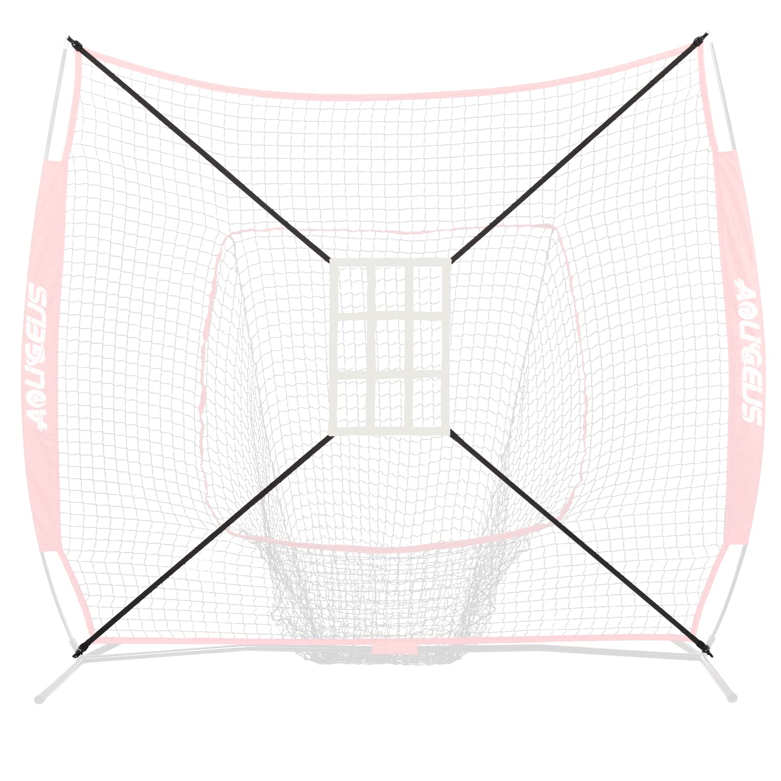 AOLIGEIJS Baseball Net Adjustable Strike Zone Target… (Strike Zone Pro, White)