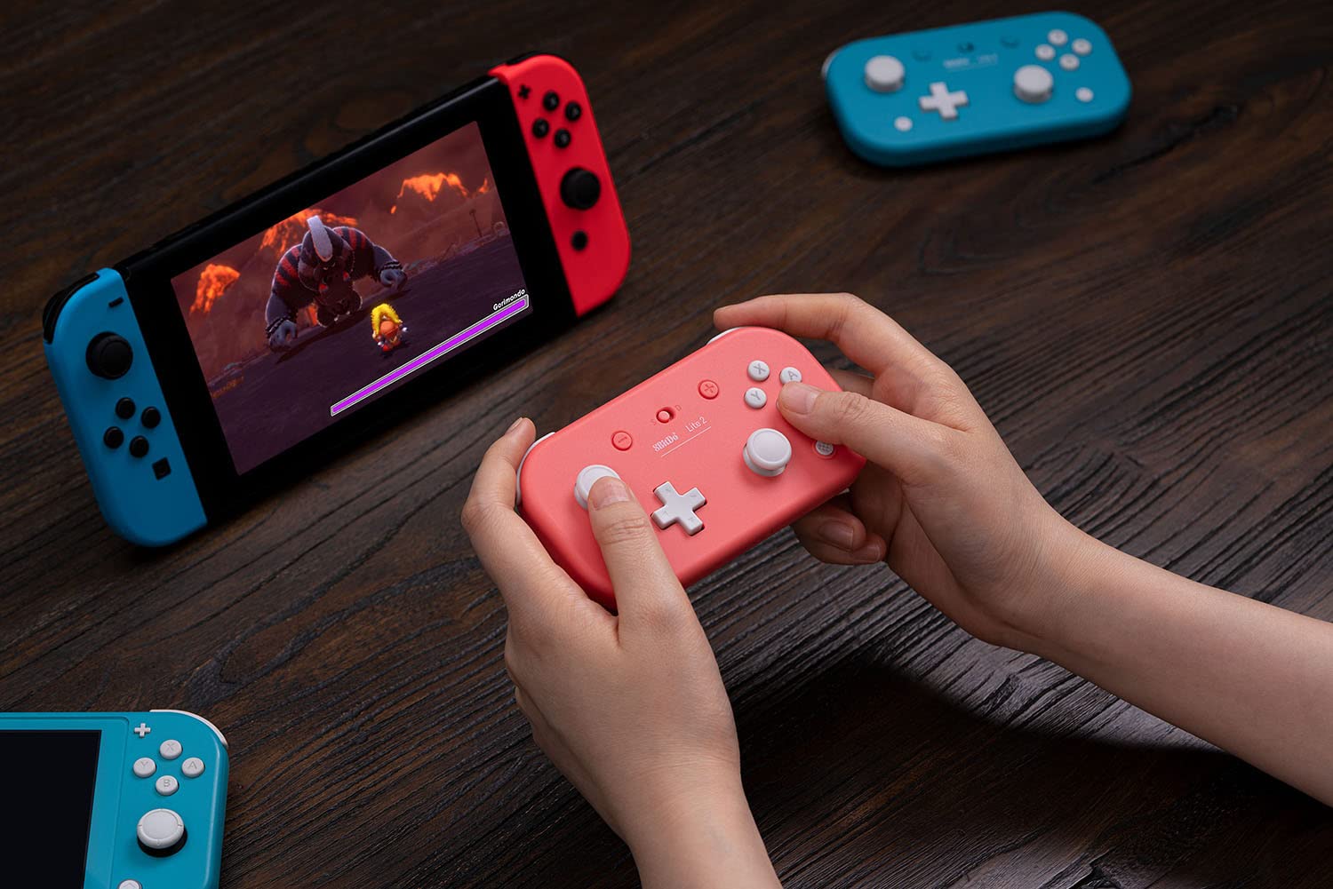 8Bitdo Lite 2 Bluetooth Gamepad for Switch, Switch Lite, Android and Raspberry Pi (Pink)