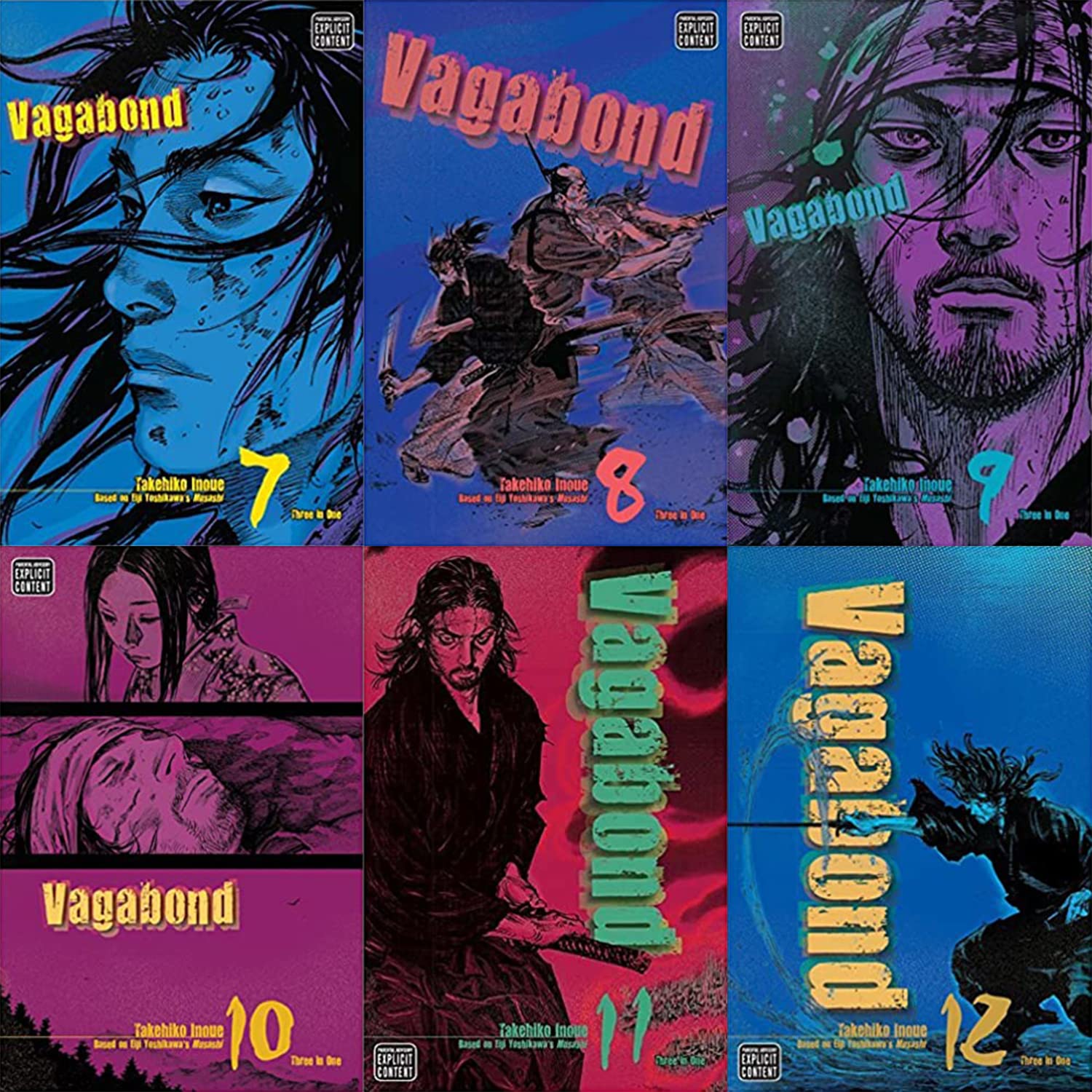 Vagabond VIZBIG Edition Manga 6-book Set Vol 7-12 by Takehiko Inoue