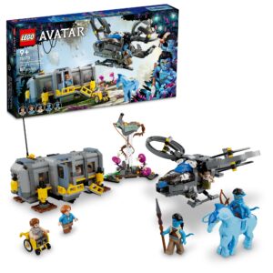 lego avatar floating mountains site 26 & rda samson 75573 building set - helicopter toy featuring 5 minifigures and direhorse animal figure, movie inspired set, gift idea for kids ages 9+