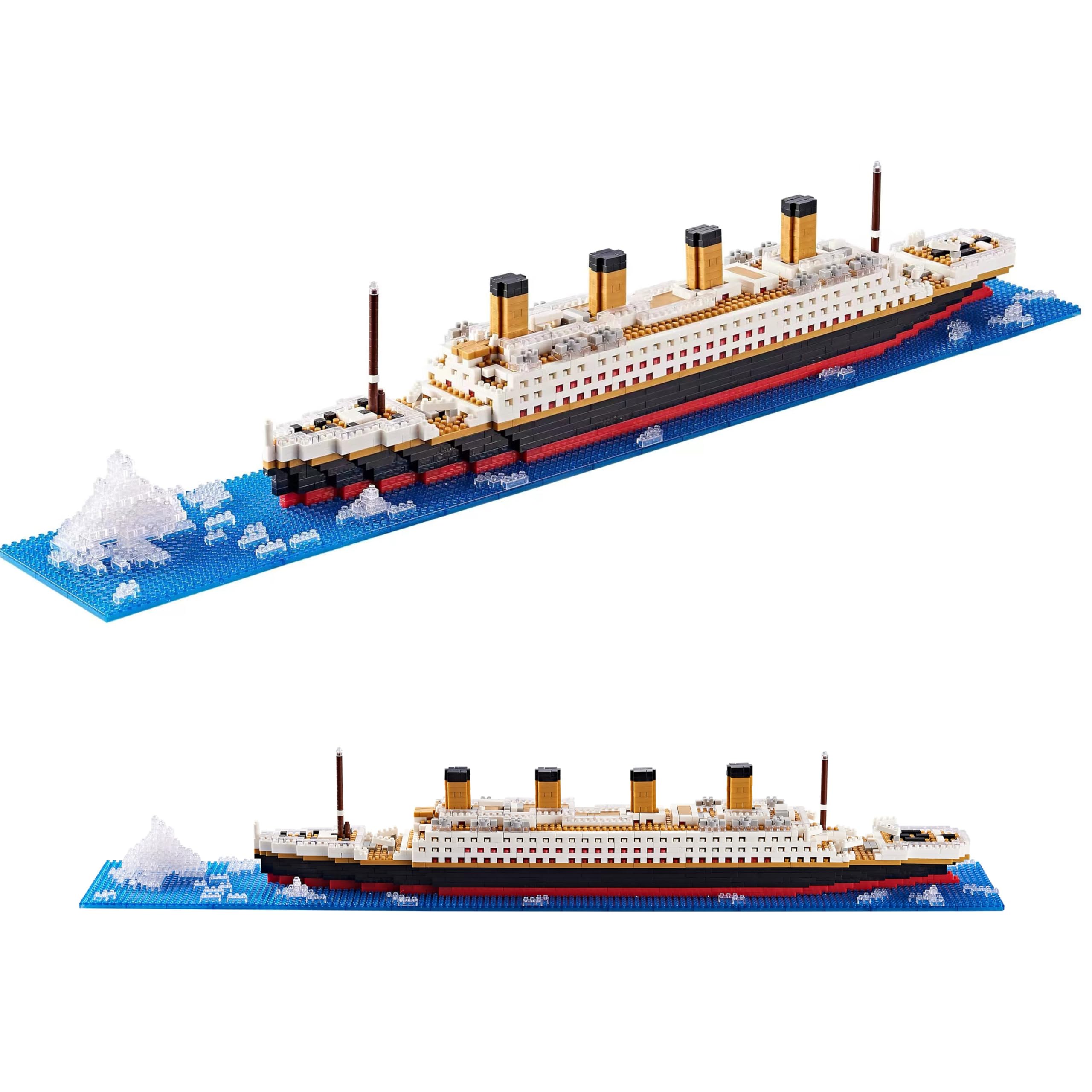 JXRLMB Titanic Micro Mini Building Blocks Set for Adults Cruise Ship DIY Architecture Sets Educational Toy for Kids 1872 Pieces