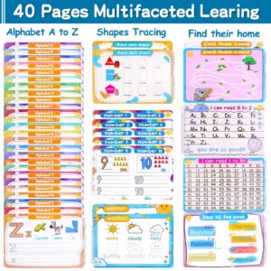 Preschool Learning Activities Educational Workbook, Handwriting Practice Book for Kids, Christmas Birthday Presents for 3 4 5 Year Old Boys Girl Toys for Kids, Montessori Busy Book Tracing Book Toys