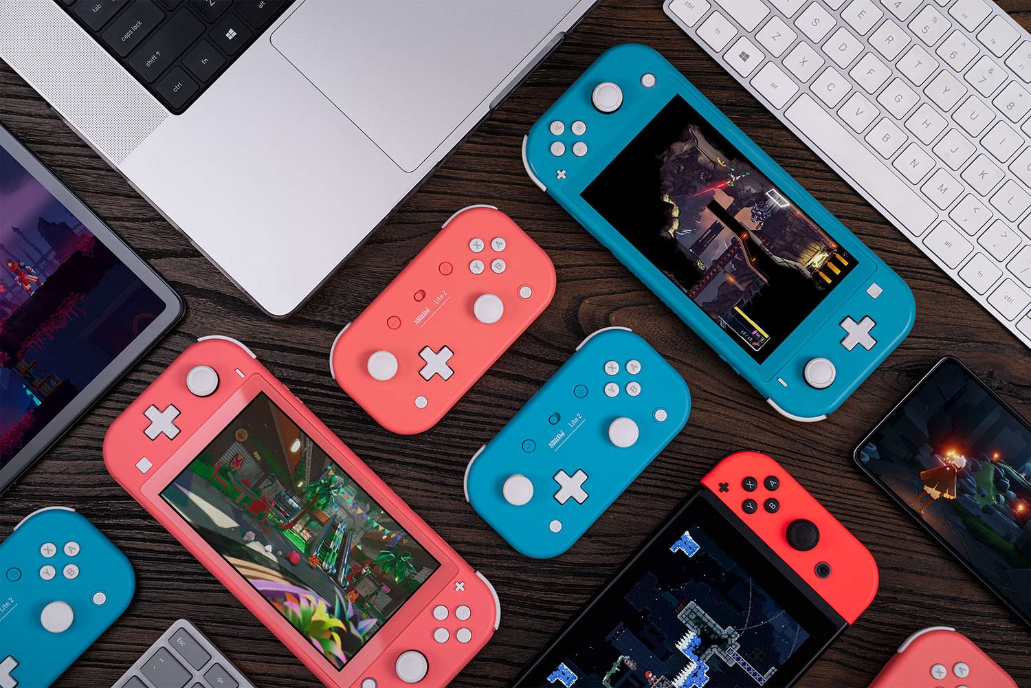 8Bitdo Lite 2 Bluetooth Gamepad for Switch, Switch Lite, Android and Raspberry Pi (Pink)