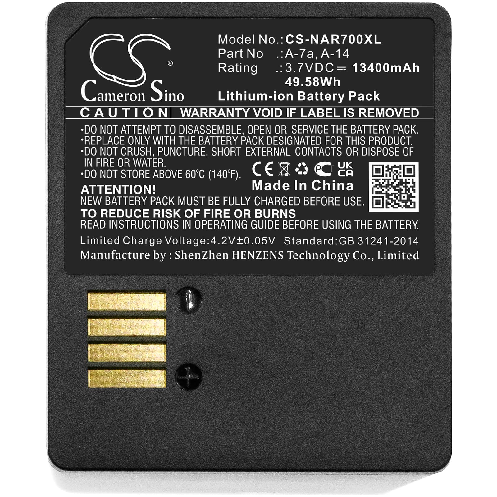 13400mAh/3.7V Replacement Battery for Arlo Go 2 Ultra 2 FB1001 Pro 4 VML2030 Pro 3 A-7a A-14