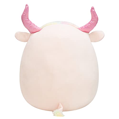 Squishmallows Official Kellytoy Plush Farm Squad Squishy Soft Plush Toy Animals (Rondah Longhorn Cow, 14 Inch)