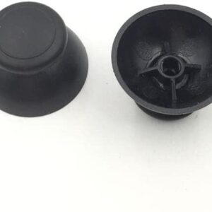 3D Analog Joystick Thumb Stick Grip Cap Mushroom Buttton Cap for Nintend WII U Pro WiiU Pad Gamepad Replacement (Black)