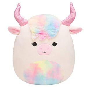 squishmallows official kellytoy plush farm squad squishy soft plush toy animals (rondah longhorn cow, 14 inch)