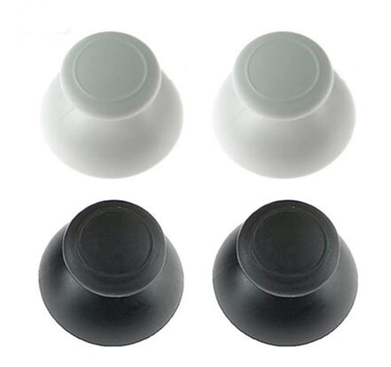 3D Analog Joystick Thumb Stick Grip Cap Mushroom Buttton Cap for Nintend WII U Pro WiiU Pad Gamepad Replacement (Black)