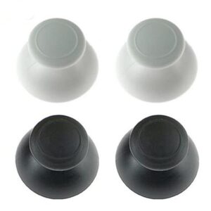 3D Analog Joystick Thumb Stick Grip Cap Mushroom Buttton Cap for Nintend WII U Pro WiiU Pad Gamepad Replacement (White)