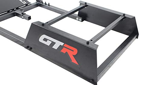 GTR Simulator GTA Model Majestic Black Frame with Adjustable Leatherette Pista Racing Seat Racing Driving Gaming Simulator Cockpit Chair (Pista-Black/Red)