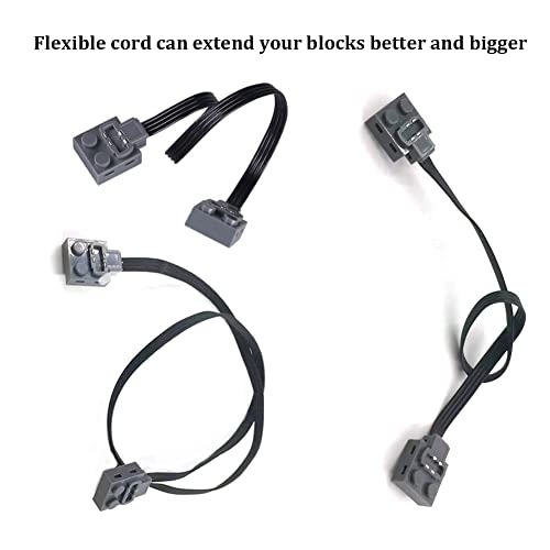 Power Functions Extension Wire Cord Connectors 19.69inch 50cm Compatible with legoeds MOC Motor 8886 8871 8870 LED Light Link Line 8869 Switch for Bricks Building Blocks Toy