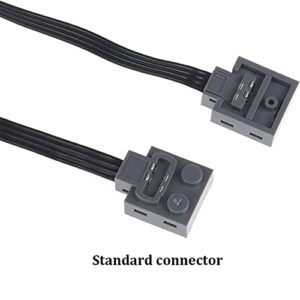 Power Functions Extension Wire Cord Connectors 19.69inch 50cm Compatible with legoeds MOC Motor 8886 8871 8870 LED Light Link Line 8869 Switch for Bricks Building Blocks Toy