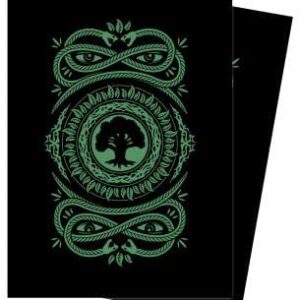 Ultra Pro Printed Art Magic The Gathering Card Game 100ct Printed Art Card Sleeves - MTG Mana 7 Green Forest