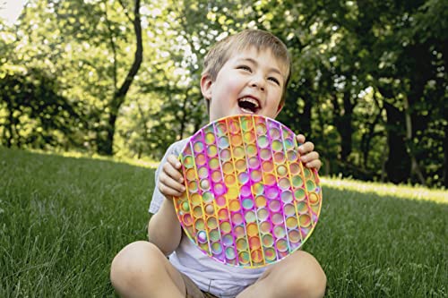 Chuckle & Roar: Pop It! XL Rainbow - Tactile Engagement Toy - Great for Toddlers - Safe and Durable