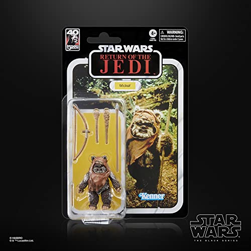 STAR WARS The Black Series Wicket, Return of The Jedi 40th Anniversary 6-Inch Collectible Action Figures, Ages 4 and Up