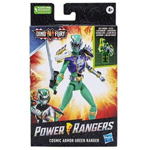 Power Rangers Dino Fury Cosmic Armor Green Ranger, 6-Inch Action Figures Make Great Gifts for Boys and Girls Ages 4 and Up