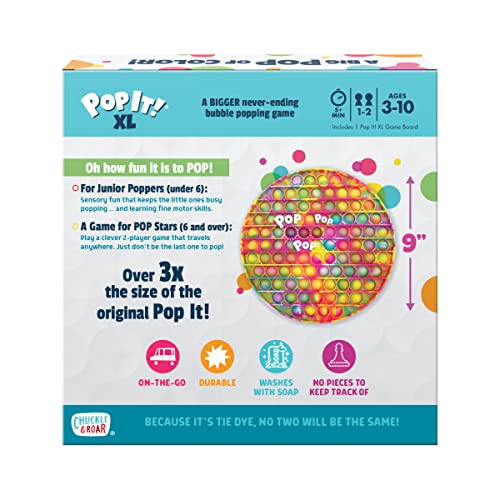 Chuckle & Roar: Pop It! XL Rainbow - Tactile Engagement Toy - Great for Toddlers - Safe and Durable