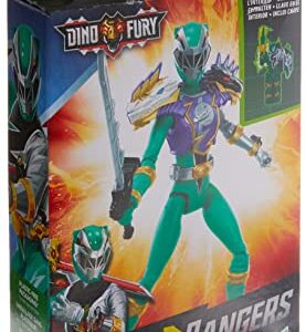 Power Rangers Dino Fury Cosmic Armor Green Ranger, 6-Inch Action Figures Make Great Gifts for Boys and Girls Ages 4 and Up