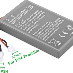 POWTREE Upgraded 2000mAh 2Packs PS4 PS4Pro Battery for Sony PlayStation 4 Dualshock 4 V1 V2 Controller CUH-ZCT2U CUH-ZCT2E CUH-ZCT1E CUH-ZCT1U CUH-ZCT1H, ect.