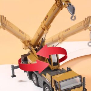 Gemini&Genius 1/50 Scale Autocrane Toys, Crane Truck Construction Vehicle, Alloy Boom Truck Engineering Car Models, Great Gifts, Collections, Cake Toppers, Room Decoration for Kids