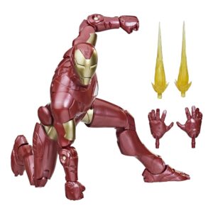 marvel legends series: iron man (extremis) classic comic collectible 6 inch action figure, 4+ years