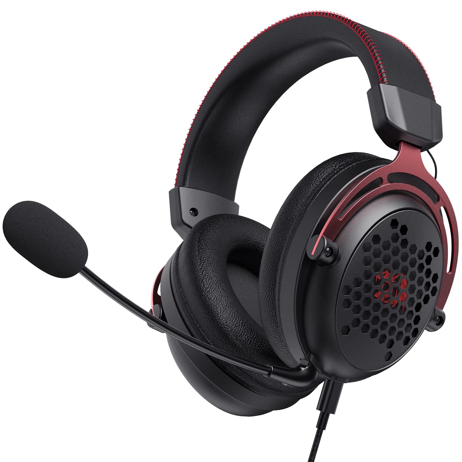 Redragon H386 Diomedes Wired Gaming Headset - 7.1 Surround Sound - 53MM Drivers - Detachable Microphone - USB/AUX 3.5mm Works for Multi Platforms PC, PS4/3 & Xbox One/Series X, NS