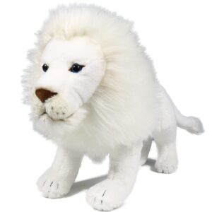 Ice King Bear White Lion Stuffed Animal, Lifelike Plush Toy, 12 Inches Length