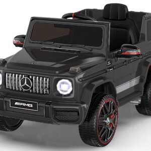 ANPABO Licensed Mercedes-Benz G63 Car for Kids, 12V Ride on Car w/Parent Remote Control, Low Battery Voice Prompt, LED Headlight, Music Player & Horn, Soft Start, Kids Electric Vehicle, Black