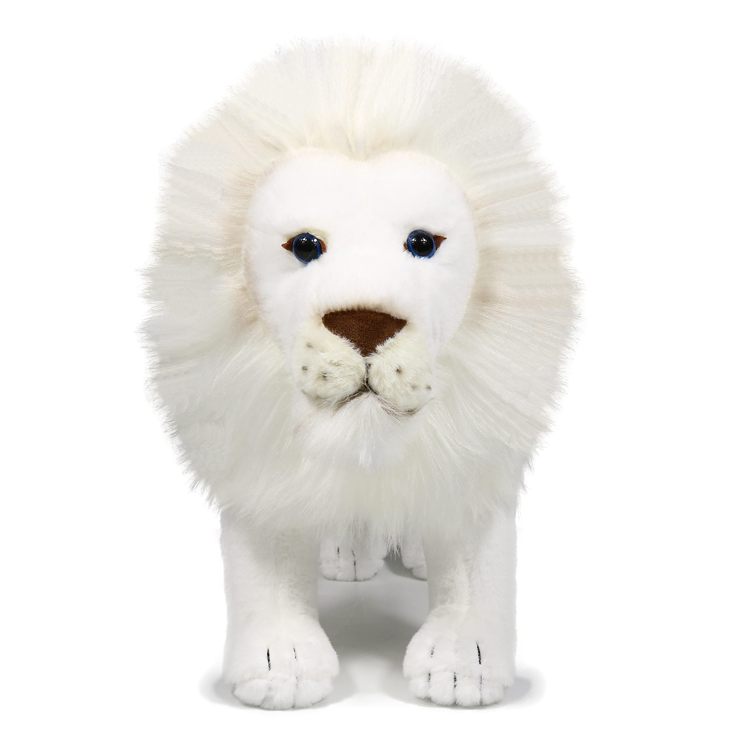 Ice King Bear White Lion Stuffed Animal, Lifelike Plush Toy, 12 Inches Length