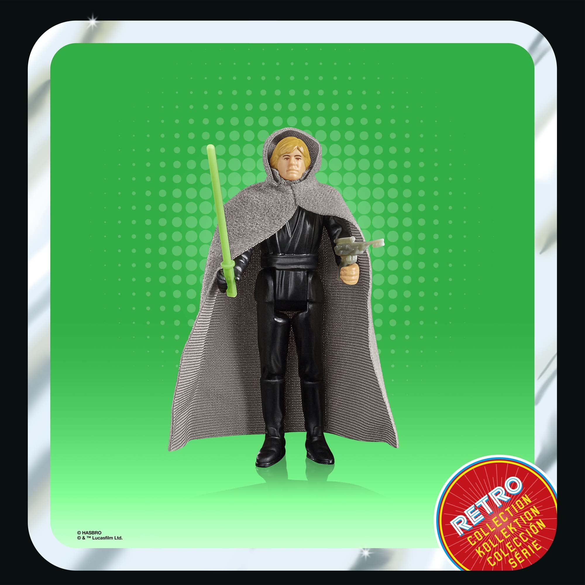 STAR WARS Retro Collection Luke Skywalker (Jedi Knight), Return of The Jedi 3.75-Inch Collectible Action Figures, Ages 4 and Up