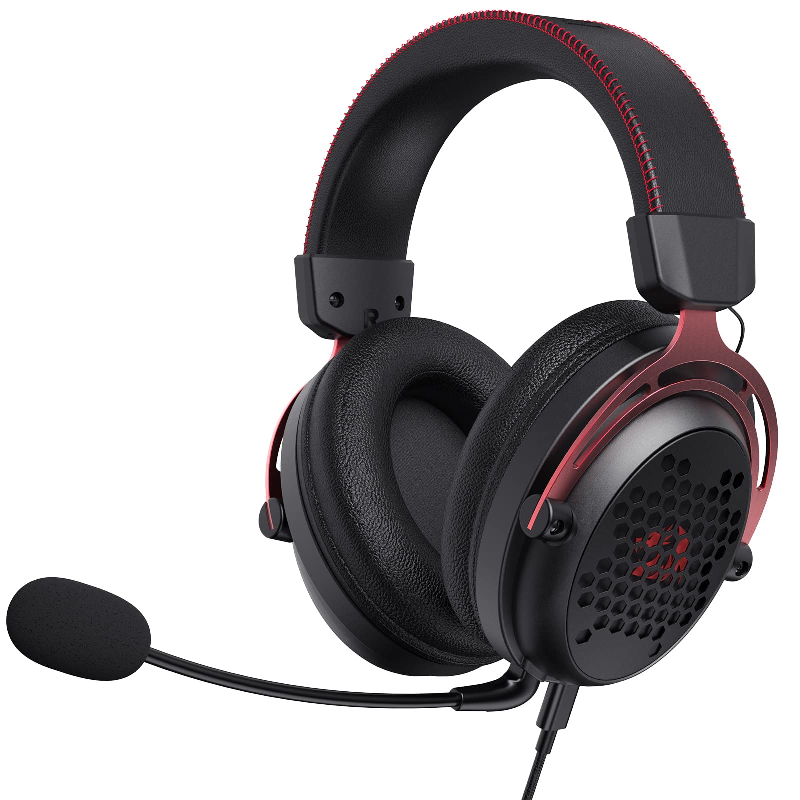 Redragon H386 Diomedes Wired Gaming Headset - 7.1 Surround Sound - 53MM Drivers - Detachable Microphone - USB/AUX 3.5mm Works for Multi Platforms PC, PS4/3 & Xbox One/Series X, NS