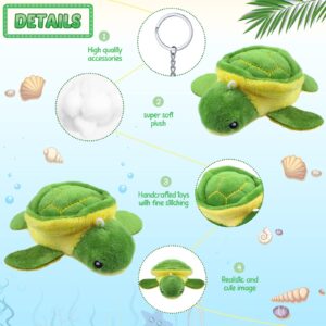 HyDren 24 Pcs Small Turtle Stuffed Toy Soft Sea Turtle Animal Plush Toys Adorable Turtle Stuffed Animal Plush Turtle Toys Turtle Party Decorations for Birthday Beach Ocean Party(Vivid Style)