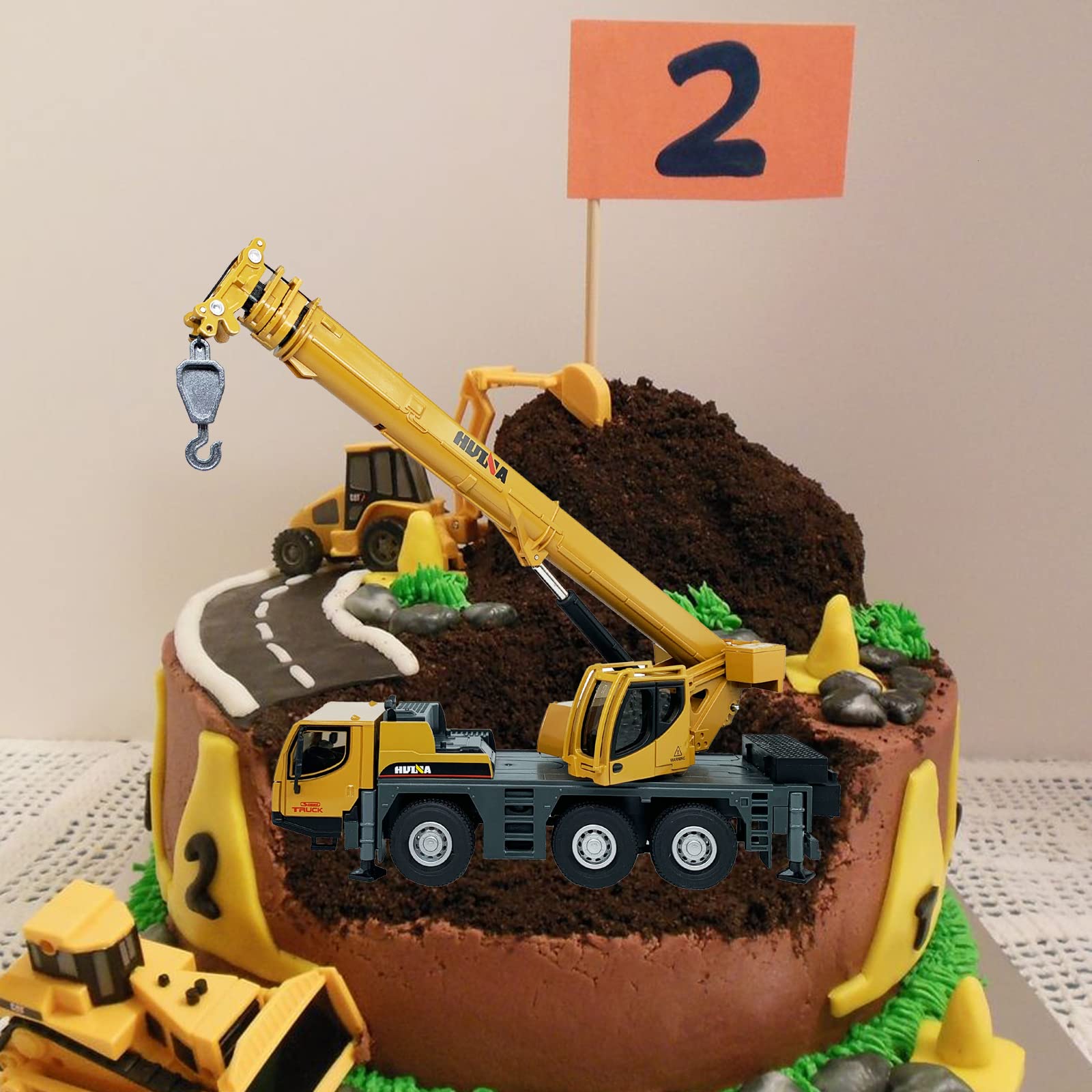 Gemini&Genius 1/50 Scale Autocrane Toys, Crane Truck Construction Vehicle, Alloy Boom Truck Engineering Car Models, Great Gifts, Collections, Cake Toppers, Room Decoration for Kids