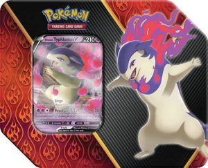 pokemon cards: divergent power hisuian typhlosion v tin