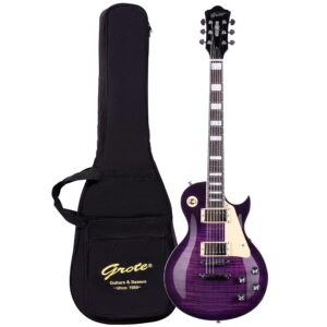 grote guitar solid body electric guitar with gigbag lpys-006 (purple)