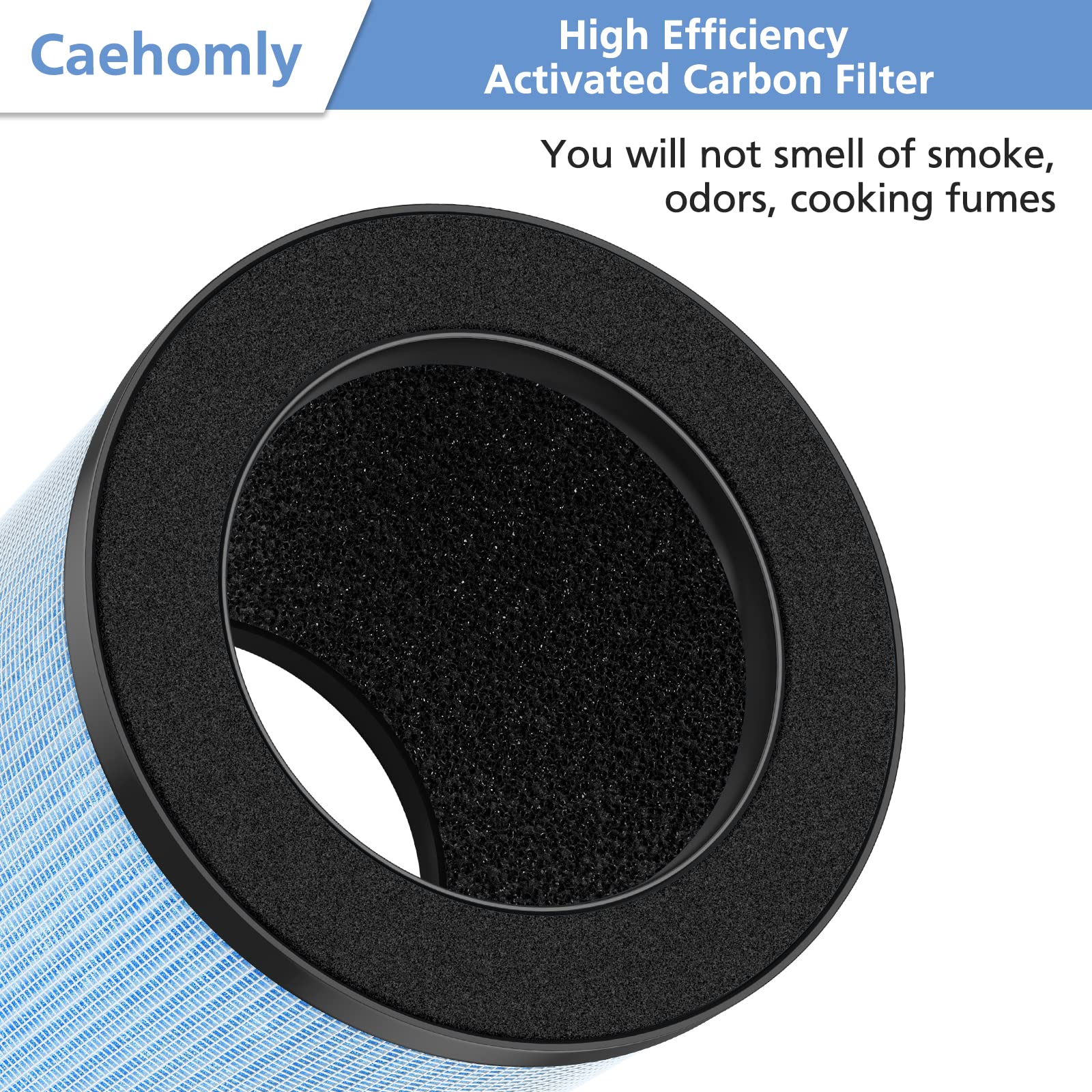 Caehomly Official MJ002H Replacement Filter Compatible with POMORON MJ002H Air Puri-Fier, H13 True Hepa Filter, Activated Carbon, Multi-Layer Filter, Compare Part MJ002H-RF, 2 Pack