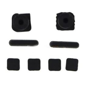 Rubber Feet Screw Feet Screw Cap Cover Set for Nintendo DS Lite NDSL Game Console Dustproof Cover Replacement (Black)