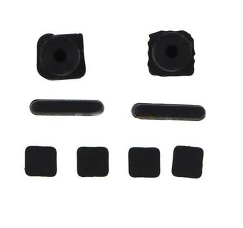 Rubber Feet Screw Feet Screw Cap Cover Set for Nintendo DS Lite NDSL Game Console Dustproof Cover Replacement (Black)