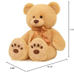 MorisMos Giant Teddy Bear Stuffed Animal, Big Teddy Bear Life Size, 36in Large Teddy Bear Cuddly Soft for Baby Shower, Boys, Girls