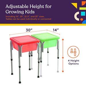 Special Supplies Sensory Activity Table for Kids and Toddlers with 2 Plastic Buckets, Easy Build Frame, and 7 Beach Toys for Interactive, Hands-On Learning Water, Sand, and STEM Play