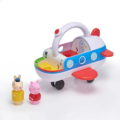 WOW! STUFF Peppa Pig Toys Clever Plane | Pre-School Learning Interactive Toy | 25+ Lights, Sounds and Phrases | Reacts to Motion Detection | for Toddlers Both Girls and Boys Ages 3+, White