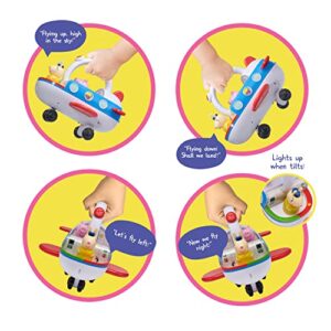 WOW! STUFF Peppa Pig Toys Clever Plane | Pre-School Learning Interactive Toy | 25+ Lights, Sounds and Phrases | Reacts to Motion Detection | for Toddlers Both Girls and Boys Ages 3+, White