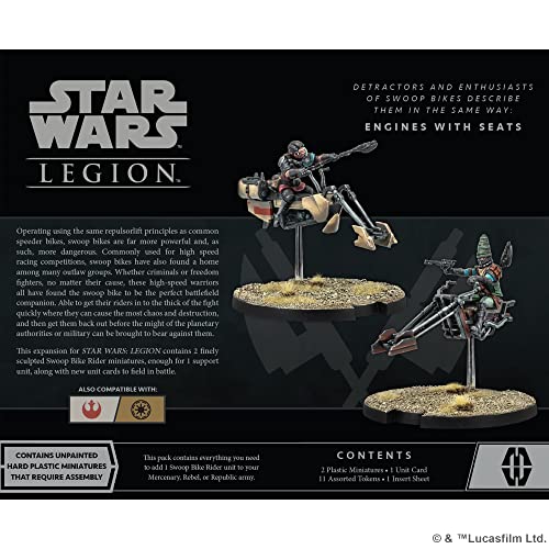 Star Wars: Legion Swoop Bike Riders Unit Expansion - Enhance Battlefield Mobility! Tabletop Miniatures Strategy Game for Kids & Adults, Ages 14+, 2 Players, 3 Hour Playtime, Made by Atomic Mass Games